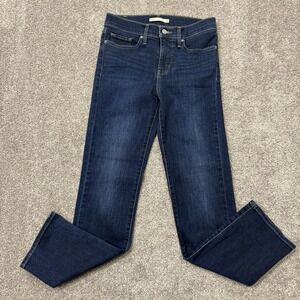 Levi's 314 Shaping Straight Women's Jeans Dark Wash Denim Size 28 28x30